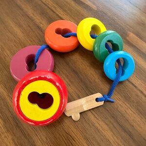 Vibrant Wooden Bead String Toy for Kids